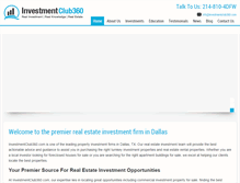 Tablet Screenshot of investmentclub360.com